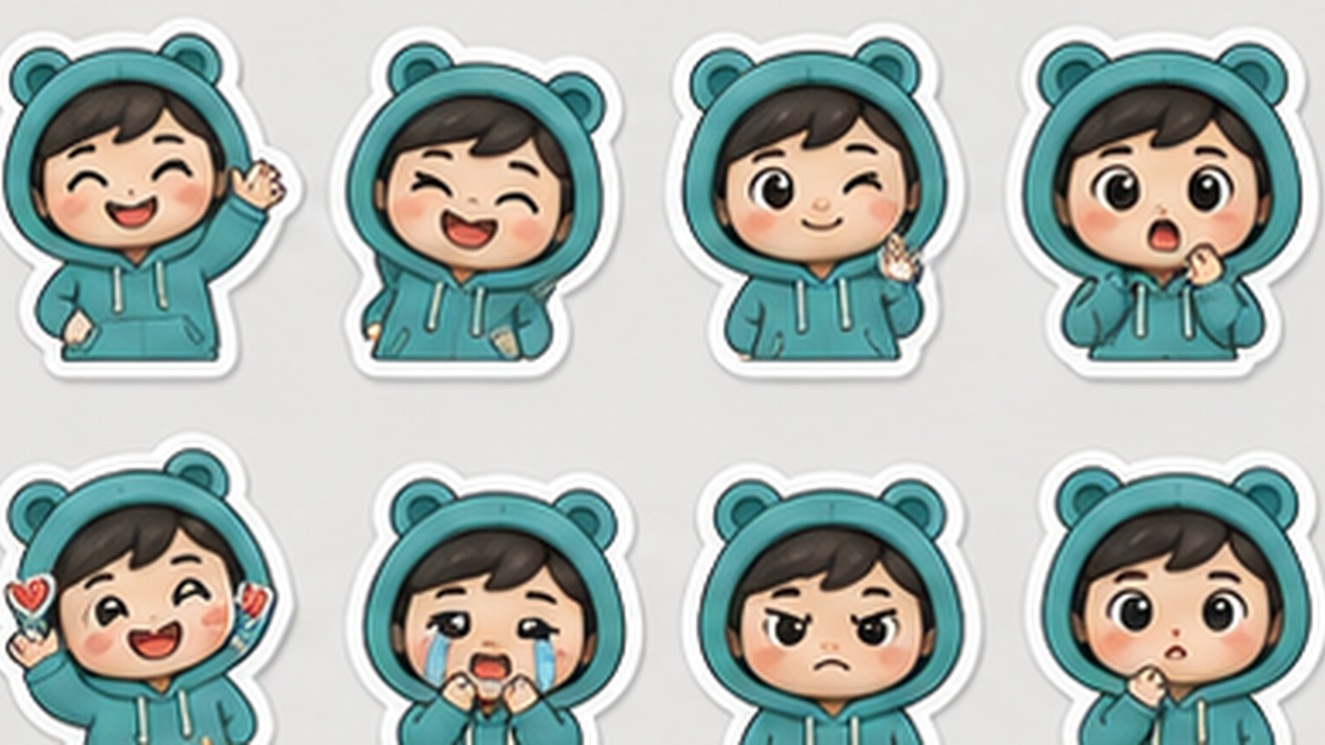 Cute sticker sheet sample